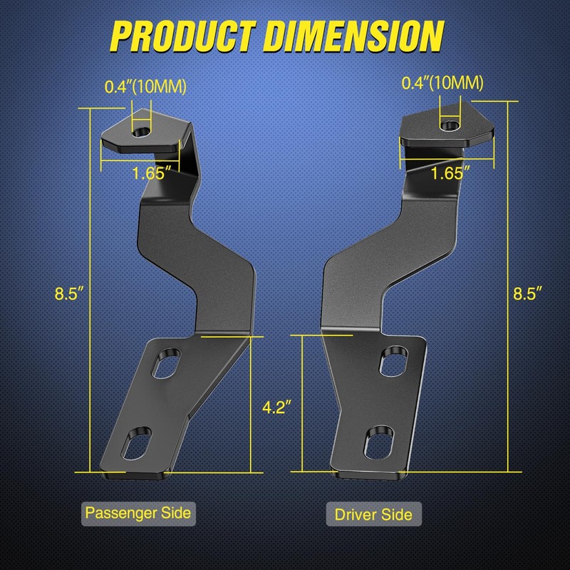 Nilight Ditch Light Brackets Hood Hinges Mount Bracket Kit for