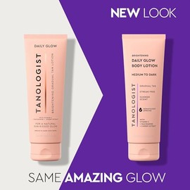 TANOLOGIST, Brightening Daily Glow Tan Lotion, Crema Bronceadora Gradual, Niacinamida, Vitamina C, Medium-Dark, 250 ML