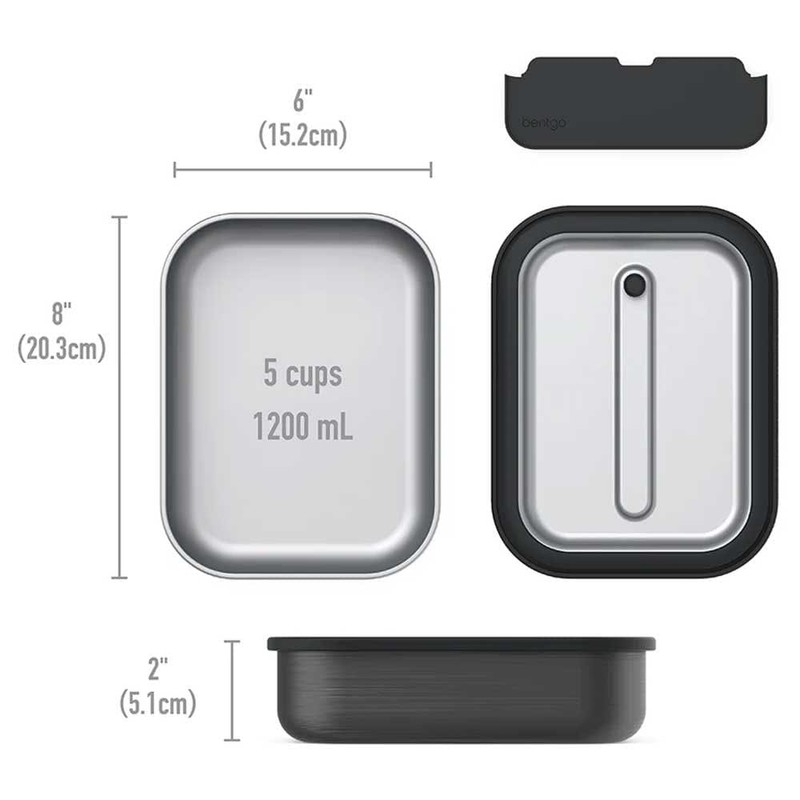 Bentgo Microwavable Stainless Steel Leak-proof Lunch Box 1200ml, Aqua