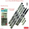 Goldex Kloud BLACK Ball Pen 5 x 0.7mm Tip Ballpoint