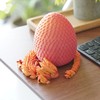 binly Dragón Articulado de Juguete con Huevo, 37 cm, Figura