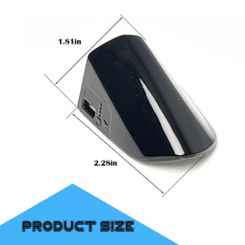 ZSYGYGDKS Driver Side Door Handle Cap Cover Compatible with 2015-2020 Ford Mustang Replaces FR3Z-63218A15-ACPTM FR3Z-63218A15-AAPTM (Black)