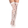 Benefeet Sox Sheer Thigh High Stockings for Women Red Heart