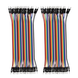 Heevhas 80pcs 40Pin Jumper Wire Cable Breadboard Ribbon Cables 15 cm Male Male Jumper Cable 24AWG Wire Bridges for Arduino Breadboard DIY Project