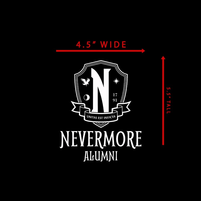 Wednesday Addams Nevermore Academy Alumni Sticker Decal Notebook Car Laptop