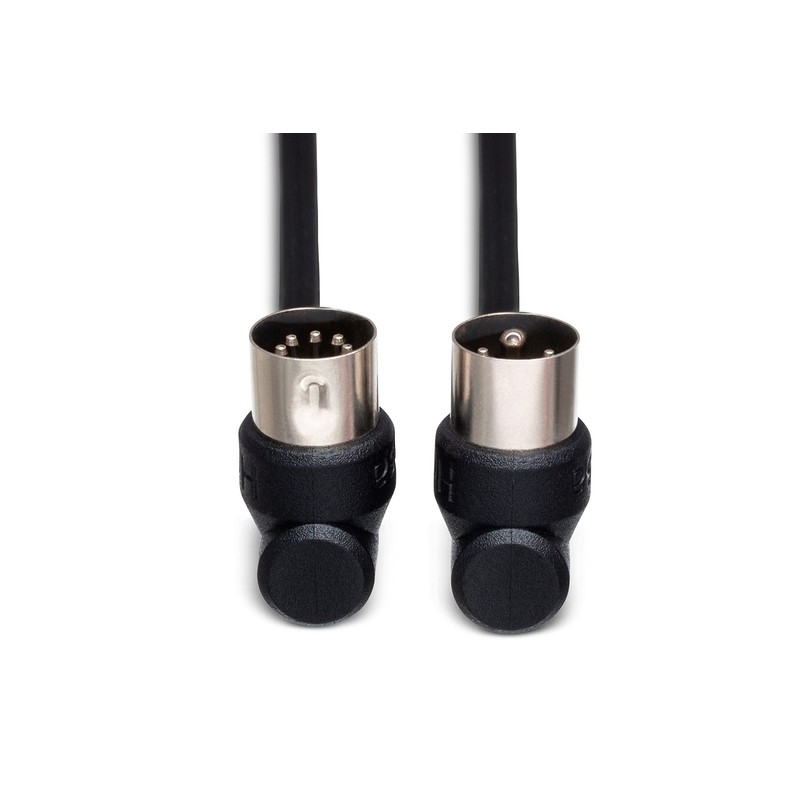 Hosa MID-303RR Right-angle MIDI Cable, Right-angle 5-pin DIN to Same,
