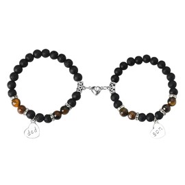 Matching Bracelets for Dad and Sons Gifts from Dads Father Day Gifts for Dads Birthday Gifts from Son Gifts from Dad Daddy Gifts Beacelet Adjustable Natural Stone Bracelet Gift Engraved