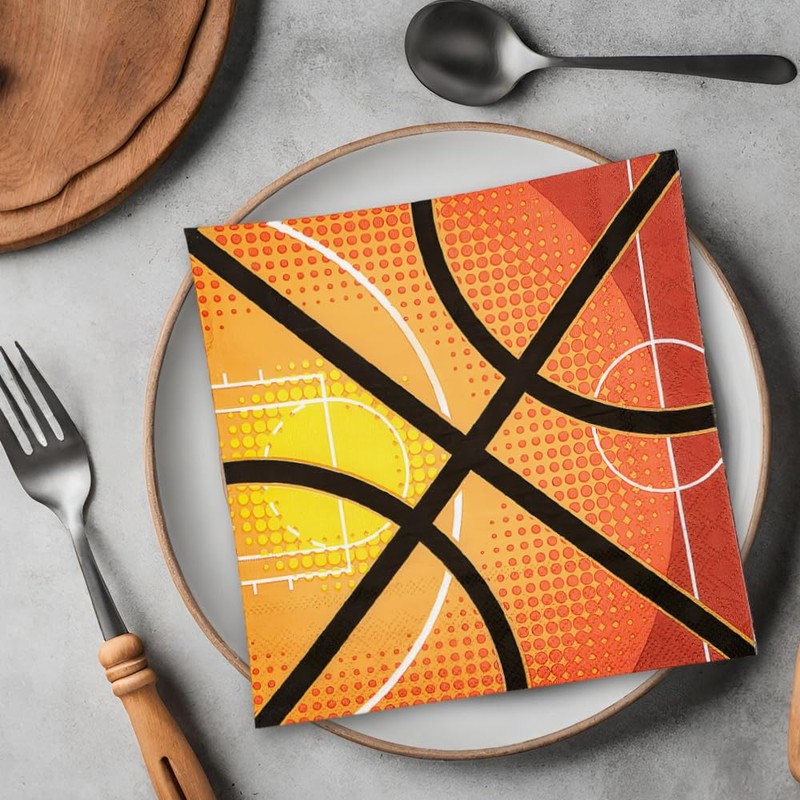 Basketball Luncheon Paper Napkins - 16 Pieces