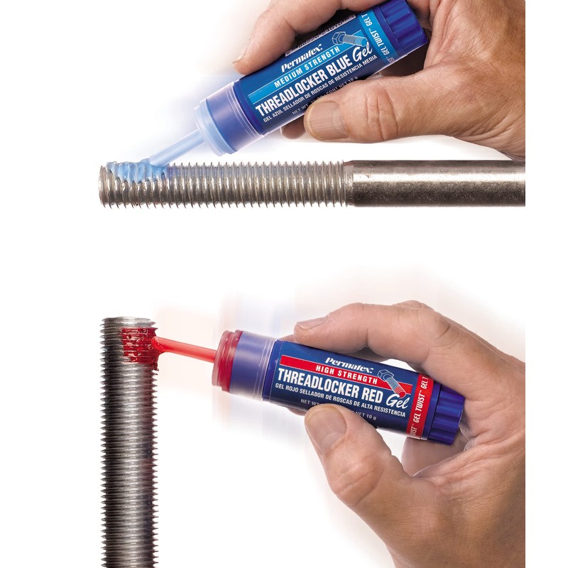 Permatex 27115 Red High Strength 271 Gel Threadlocker, 10g