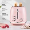 2 Slice Toaster Roter Mond Retro Stainless Steel Toaster with