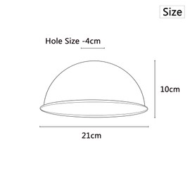 LEDSONE 21cm White Ceiling Pendant Light Shade, Metal Non-Electrical Lampshade for Floor Lamp and Table Lamp Shade Reducing Ring for Living Room, Dining Room and Bedroom