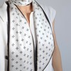 GIMIRO Satin Silk Scarf 148 x 13.5 cm Tie Double