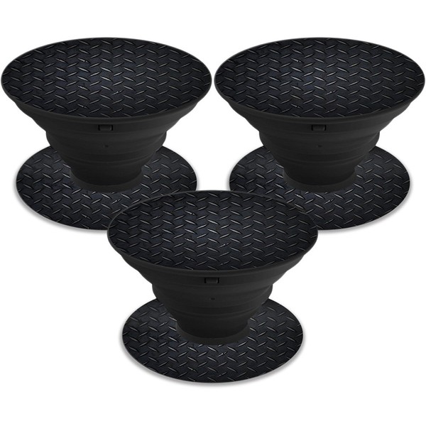 MightySkins Skin Compatible With PopSocket PopSocket - Black Diamond Plate