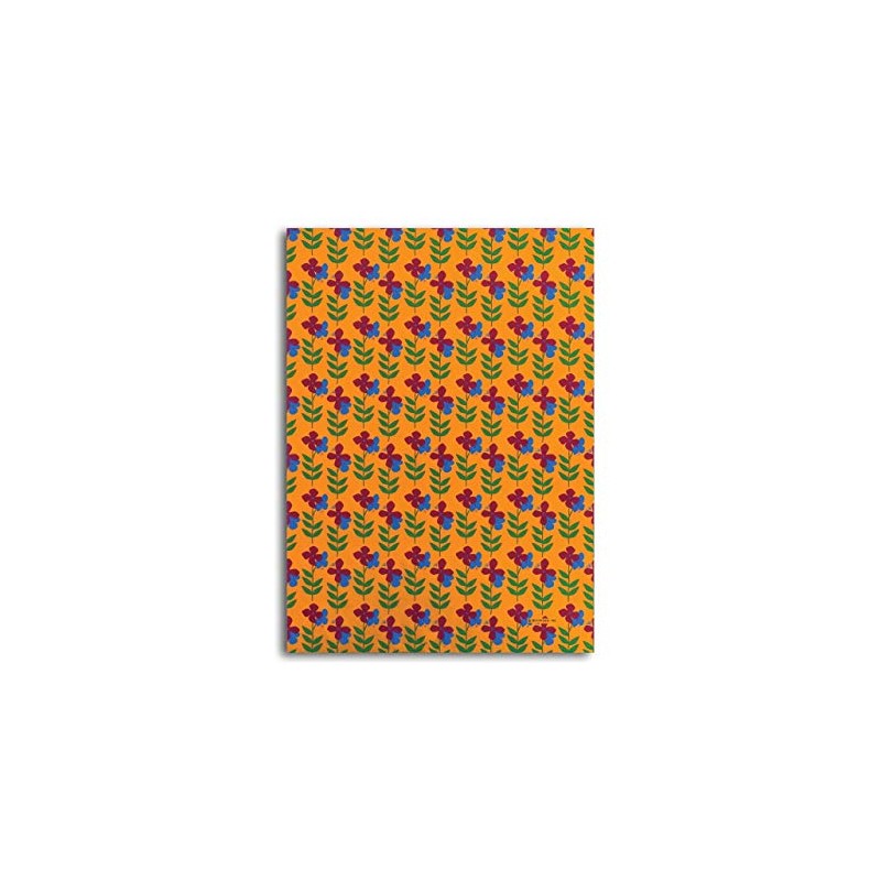 Gift Wrap - Flower Power - Marigold/Blue/Raspberry