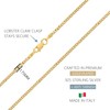 KISPER Italian 18K Gold Over 925 Sterling Silver Diamond Cut
