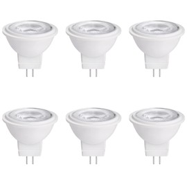 Makergroup MR11 Gu4.0 Bi-pin LED Light Bulb 3W 12VAC/DC Low Voltage LED Spotlights Warm White 2700K-3000K for Outdoor Landscape Lighting and Indoor Recessed/Track Lights 6pcs