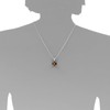 Necklace with Pendant Cube 11 mm Silver 925/000 Amber, Silver,
