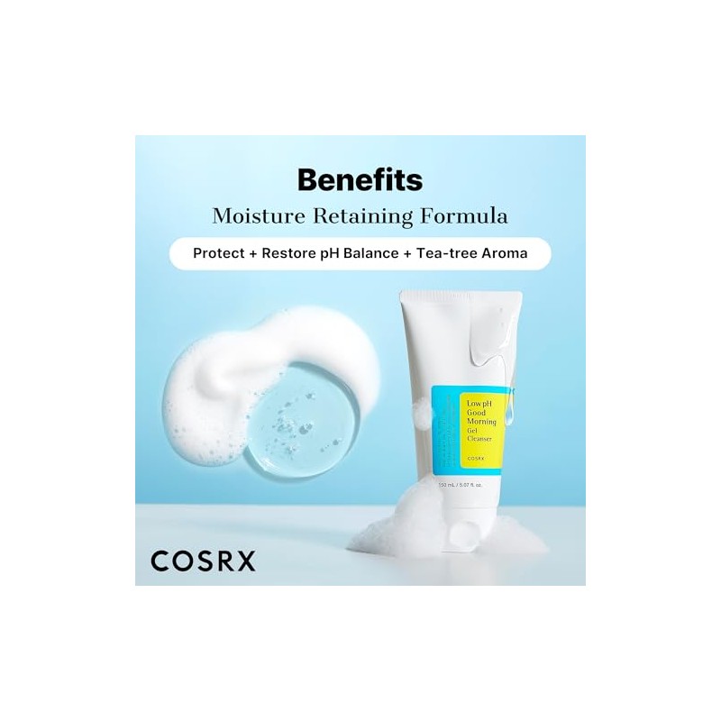 COSRX - Gel limpiador Good Morning de pH bajo, 150