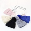 Bobble Hat Women - Fleece Lined Beanie Hats Thermal Knitted