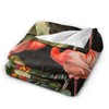 Flamingo Tropical Throw Blanket - Flamingo Stuff Decor Merch Cozy
