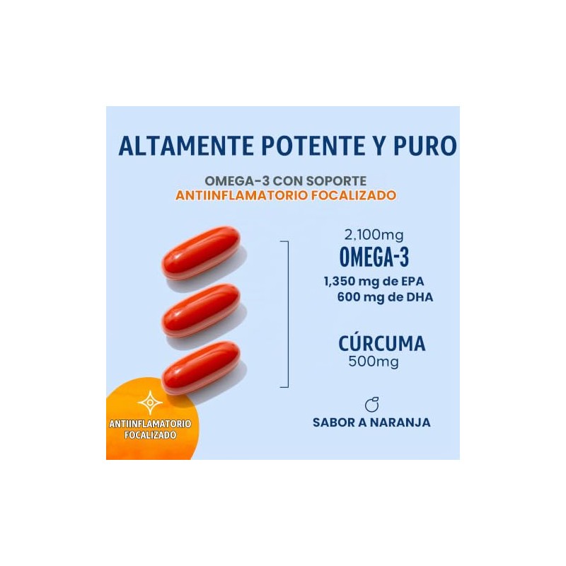 Ocean Blue Aceite de Pescado Omega-3 Triple Potencia 2100