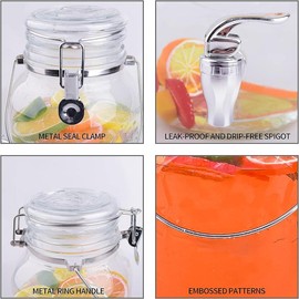 2 Pack Beverage Dispenser With Spigot,Laundry Detergent Dispenser