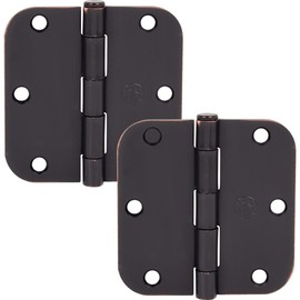 Stone Harbor Hardware 3-1/2" Door Hinges, 5/8" Radius Corner, Vintage Bronze, 2-Pack