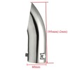 C-FUNN Chrome 60 mm Car Curved Tailpipe Exhaust Bumper Trim