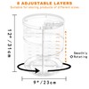 Rotating Makeup Organizer, DIY 8 Adjustable Layers Spinning Skincare Organizer,