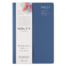 NOLTY NTBNT9301 B6 Notebook, Ruled, Thin, 3-Notebook Set, Navy, Japan Management Association Management Center