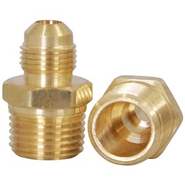 Highcraft G48S-1234-3 Flare x Male Reducing Adapter Pipe Fitting 1/2" O.D. x 3/4" MIP Brass (3 Pack)