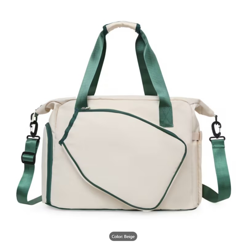 Large Capacity Pickleball Bag with Shoe Compartment & Paddle Holder