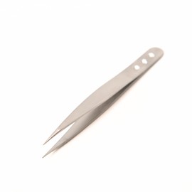 STEP ZERO Pointed Tweezers with fine point | Eyebrow shaper and Ingrown Hair Removal Tweezers with pointed tip | For women, men for eyebrow, splinters, ingrown, facial chin hair pinzas