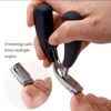Professional Toenail Clipper, Angled Head, Stainless Steel with Non-Slip Handle,