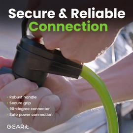 GEARit 30-Amp Extension Cord for RV and Auto, 125-Volt, 3-Prong, 10/3 STW 10AWG Gauge 3C, NEMA TT-30P to L5-30R - Twist Locking Adapter, Waterproof, RV, Trailer, Camper, ETL Listed, 25 feet, Green