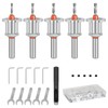 SUPAWAY 6-Piece Countersink Drill Bit Set, 8 mm Round Shank,