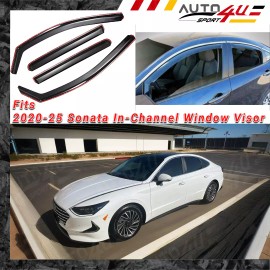 In-Channel Window Visor Fits Hyundai Sonata 2020-2025 Sun Guard Shade Deflector