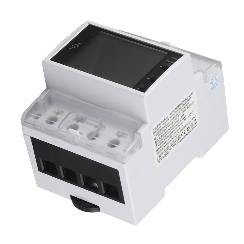 Multifunctional Power Meter DIN Rail 2.4in TFT Display Electric Energy