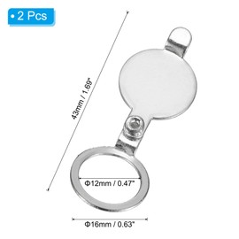 PATIKIL 1/2" Peephole Cover,Door Peephole Protector Privacy Door Viewer Cover for Home Security Apartment Hotel,Bright Chrome 2pcs