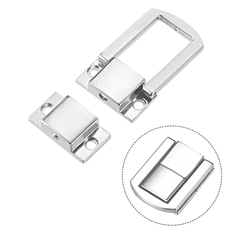 sourcing map Toggle Catch Lock, 25mm Retro Decorative Silver Tone