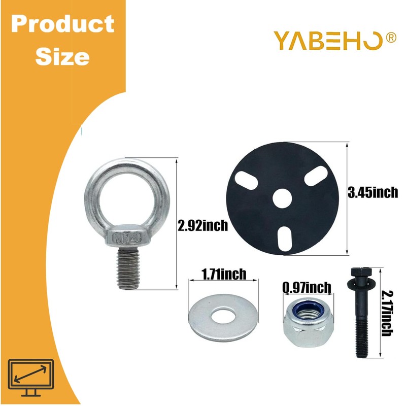 YaBeHo Outboard Engine Lifter Ring Tool with Adapter and Ring