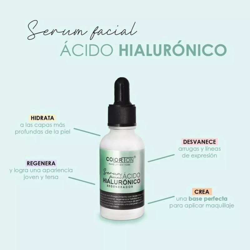 Colorton Serum Facial & Crema Facial Ácido Hialurónico Colorton