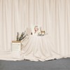 Ivory Backdrop Curtains Photography Background Drapes: 20ft x 10ft Polyester