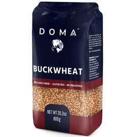 DOMA Toasted Buckwheat Groats 1.76lb (1×1.76lb, 18 Servings) Gluten-Free, Premium Whole Grain for Porridge, Kasha, Side Dishes, Milling into Flour, 5g Protein/Serving, Non-GMO