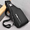 Small Chest Bag Black Color Oxford Fabric Sling Backpack with