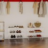 Aquiver 3-Tier Acrylic Shoe Rack - Modern Freestanding Shoe Storage