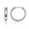 BONLAVIE 925 Sterling Silver Post Huggie Earrings | Hoop Earrings
