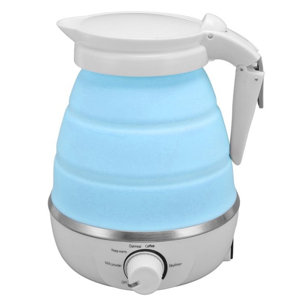 Luqeeg Travel Foldable Electric Kettle, 600ml Travel Kettle with Food