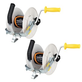Electric Fence Reel 3:1 Geared Electric Fencing Standard Reels with Crank Geared Polywire Reel Stabilizer 2 Pack