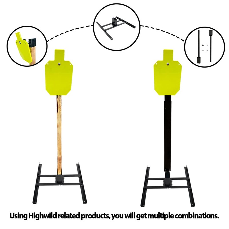 Highwild 2x4 Target Stand Base for AR500 Steel Shooting Targets